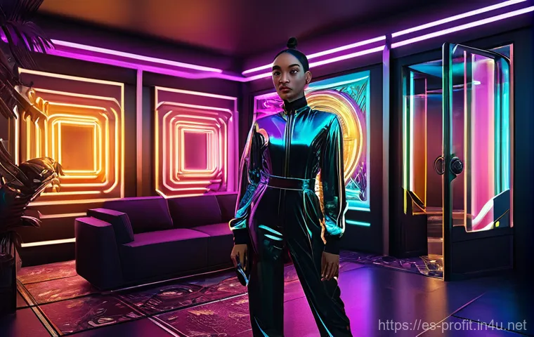 NFT 멤버십 활용 - Digital Explorer in the Metaverse Club**
Prompt: "A 28-year-old person with a determined and curiou...