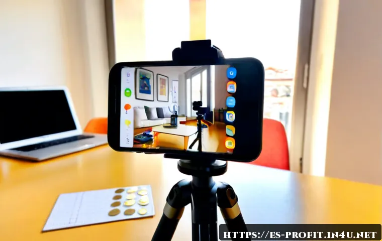 틱톡 크리에이터 펀드 - Photorealistic young Spanish-speaking content creator in a bright Barcelona apartment, filming a sho...